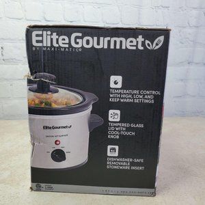 Elite Gourmet Electric Slow Cooker Ceram